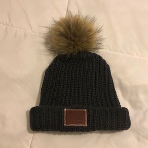 Love Your Melon Charcoal Pom Beanie